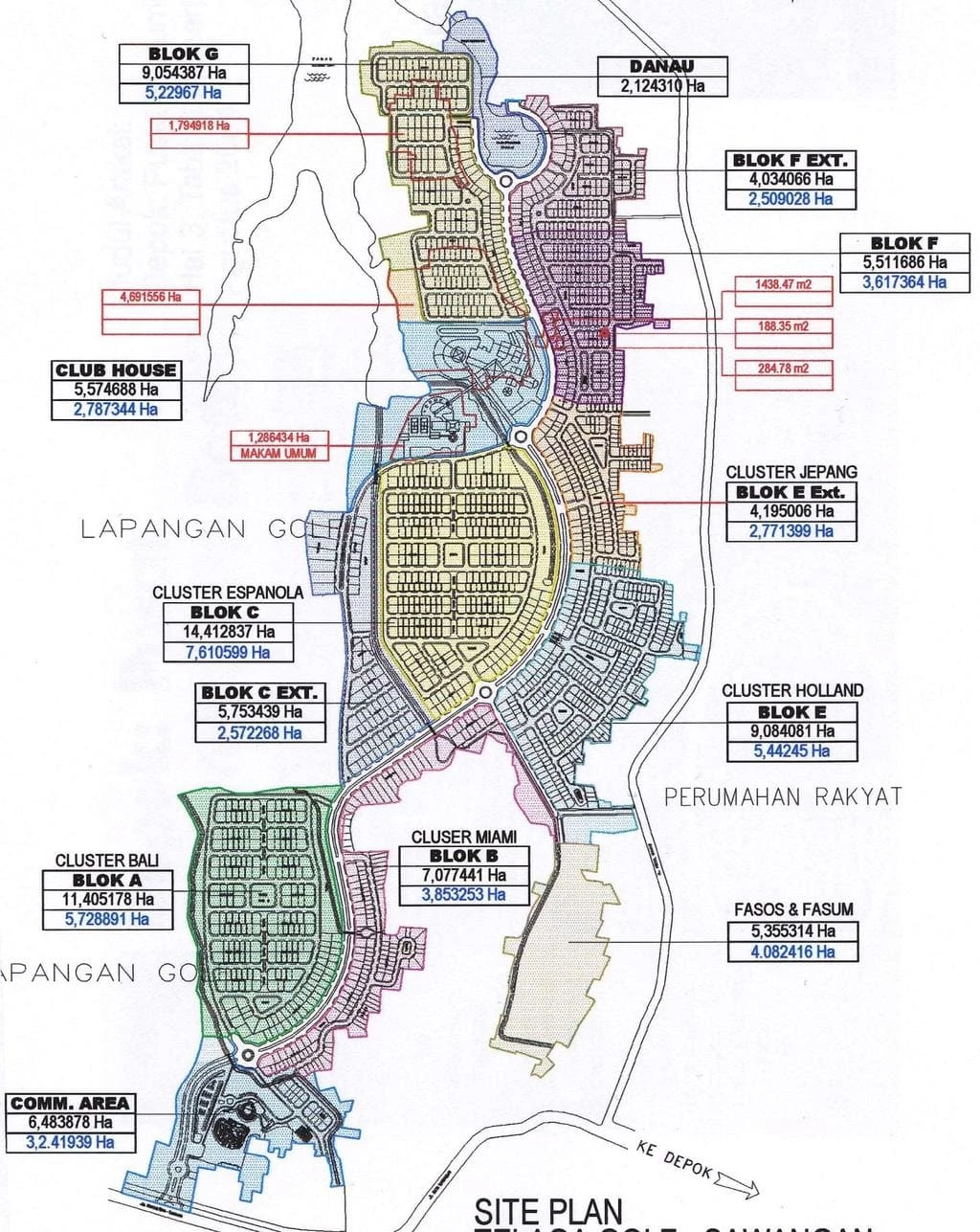 SitePlan-Telaga-Golf-Sawangan